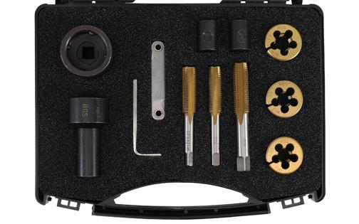 Tap and Die Set for wheel nuts / bolts BGS 12 pcs.