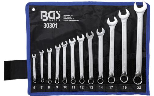 Combination Wrench Set BGS offset 6 - 22 mm 12 pcs.