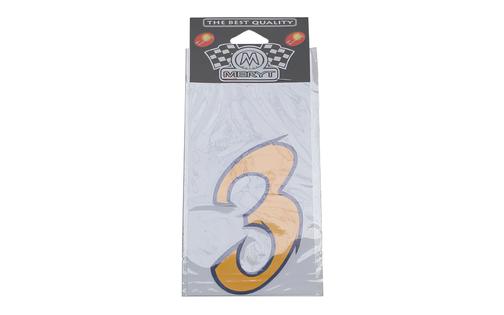Number Sticker "3" yellow (9cm)