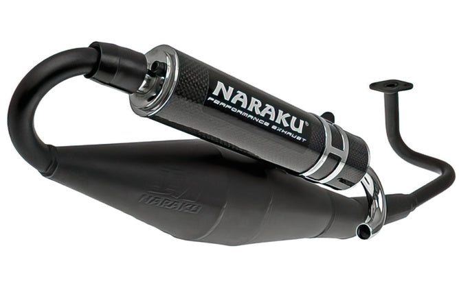 Exhaust Naraku Crossover, GY6, painted black, carbon muffler