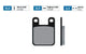 Brake Pads Polini sintered Derbi / Peugeot / Rieju