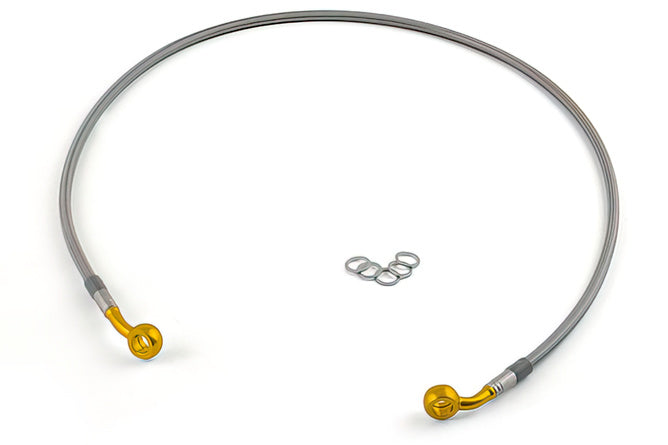 Brake Line Motacc front stainless steel / golden banjo Yamaha Aerox