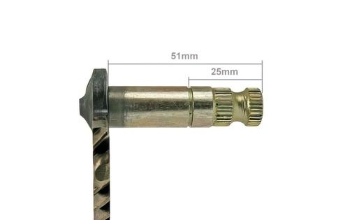 Kickstart shaft GY6, 50cc, 51mm/25mm