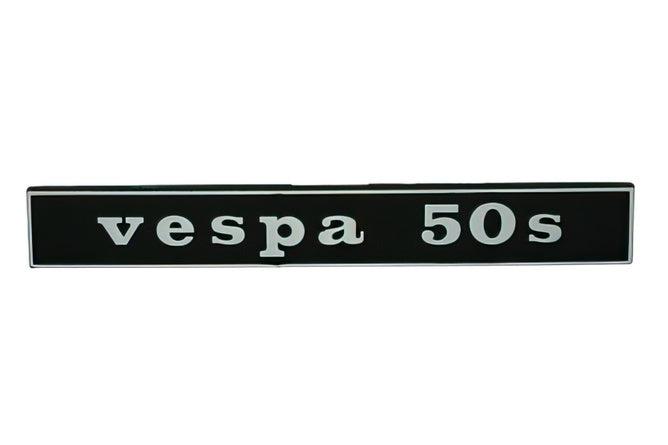 Badge Vespa 50 S black / chrome