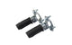 Foot Pegs rear swiveling square black