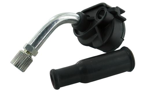 Carburetor Slide Cover with elbow + boot Dellorto 1012
