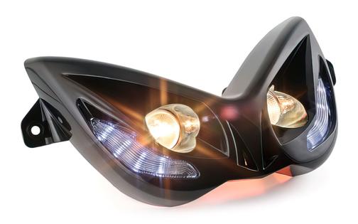 Twin Headlight EVO 2 w/ blue LEDs Yamaha Aerox black