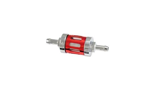 Fuel Filter 6mm chrome/red