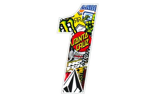 Number Stickers Stickerbomb