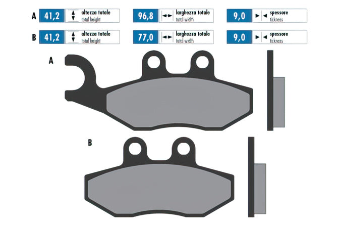 Brake Pads Polini Original Piaggio (Heng Tong)