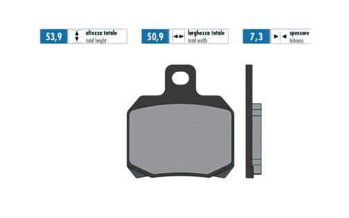 Brake Pads Polini sintered Peugeot Speedfight