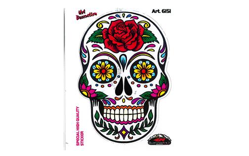 Sticker Mexican Skull 10x12cm