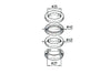 Steering Head Bearings Buzzetti Yamaha Aerox 50 before 2002 / Malaguti F10
