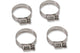 Hose Clamps stainless steel 10-27 mm (x4)