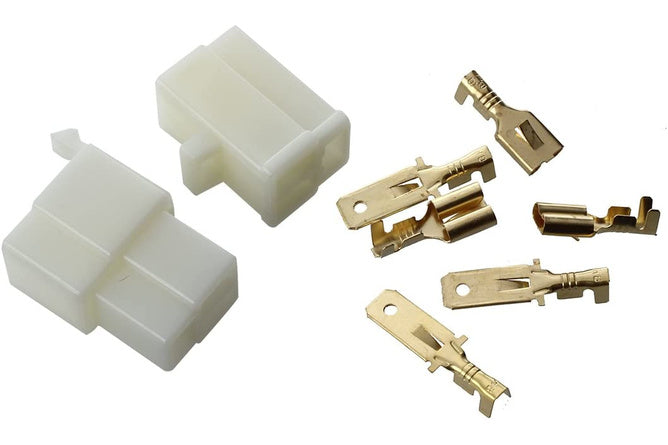 Connector M/F - 6,3mm - 3-pin