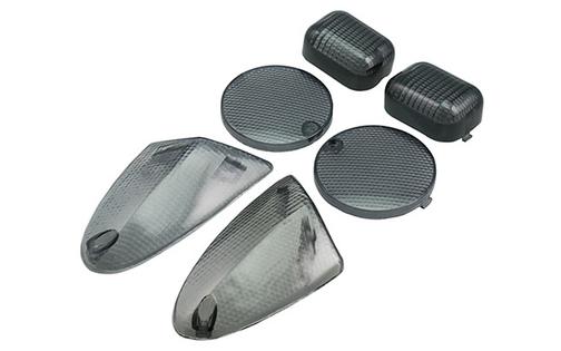 Indicator / Taillight Lens Set STR8 Aprilia SR50 2000-2005 black
