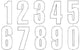 Number Sticker x3 Blackbird #9 13X7cm white