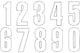 Number Sticker x3 Blackbird #9 13X7cm white