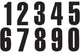 Number Sticker x3 Blackbird #1 13X7cm black