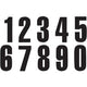 Number Sticker x3 Blackbird #3 13X7cm black