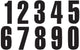 Number Sticker x3 Blackbird #4 13X7cm black