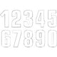 Number Sticker x3 Blackbird #4 16X7.5cm white