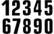 Number Sticker x3 Blackbird #2 16X7.5cm black