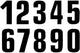 Number Sticker x3 Blackbird #7 16X7.5cm black