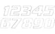Number Sticker x3 Blackbird #6 20X25cm white