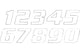 Number Sticker x3 Blackbird #7 20X25cm white