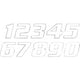 Number Sticker x3 Blackbird #9 20X25cm white