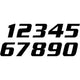 Number Sticker x3 Blackbird #8 20X25cm black