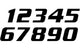 Number Sticker x3 Blackbird #9 20X25cm black
