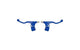 Brake Lever short w/ mount aluminium blue (x2)