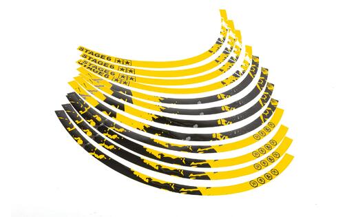 Rim Sticker Kit 12" Stage6 yellow / black