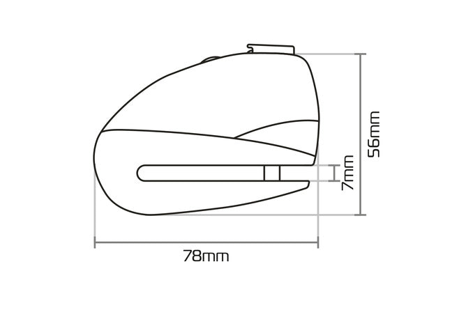 Disc Lock Screamer 7 Oxford 7mm black