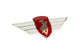Sticker Zündapp Wing 98x47mm red / white