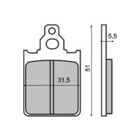 Brake Pads organic Piaggio Skipper