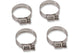 Hose Clamps stainless steel 10-27 mm (x4)