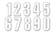 Number Stickers Blackbird #0-9 13x7cm white