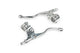 Brake Lever Set (x2) with mount short polished aluminium