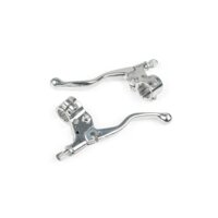 Brake Lever Set (x2) with mount short polished aluminium