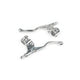 Brake Lever Set (x2) with mount short polished aluminium