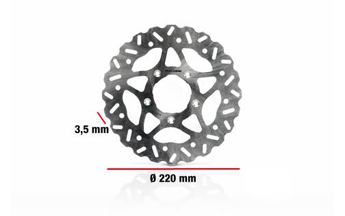 Brake Disc Malossi 220mm Piaggio NRG / Gilera Runner front
