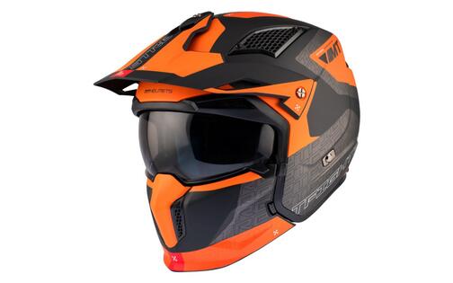 Flip-Up Helmet MT Helmets Streetfighter SV S Totem grey / orange