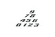 Racing Number Stickers black medium