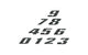 Racing Number Stickers black medium