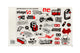 Sticker Set Stage6 A4 red