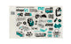 Sticker Set Stage6 A4 turquoise