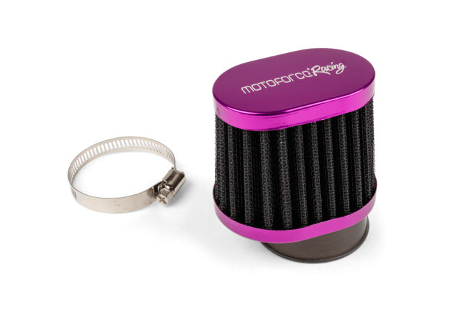 Air Filter offset Motoforce Racing type BMC 50mm PWK/VHST black / purple